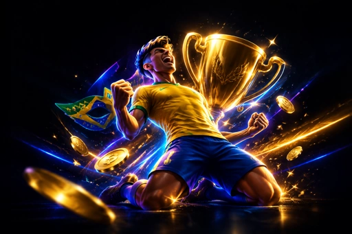 Estádio de futebol iluminado à noite